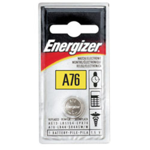 Energizer A76 Batteries (1 Pack), 1.5V Miniature Alkaline Button Batteries