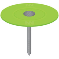 1-1/2 EG RS PLASTI-TOP CAP NAIL - 100CT