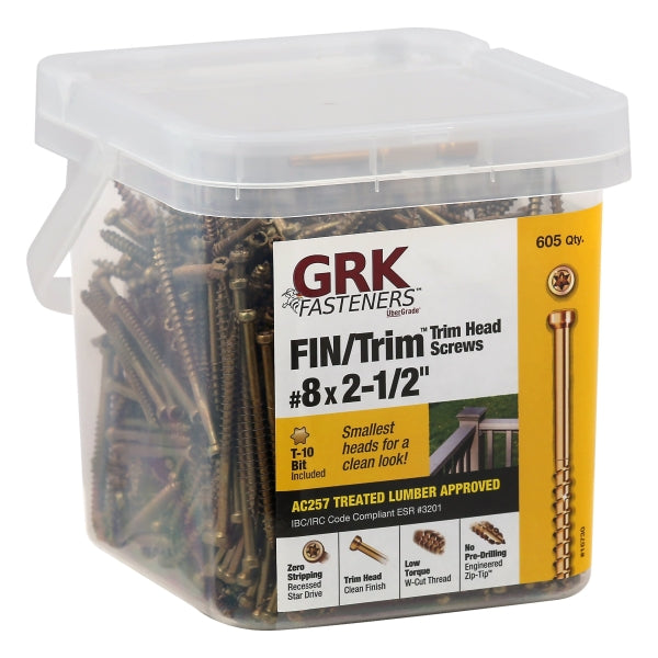 16730  SCREW FIN/TRIM 8X2-1/2IN 605 Pack