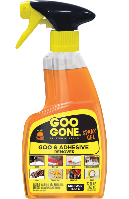 Goo Gone 2096 Goo and Adhesive Remover, 12 oz Spray Bottle, Gel, Citrus