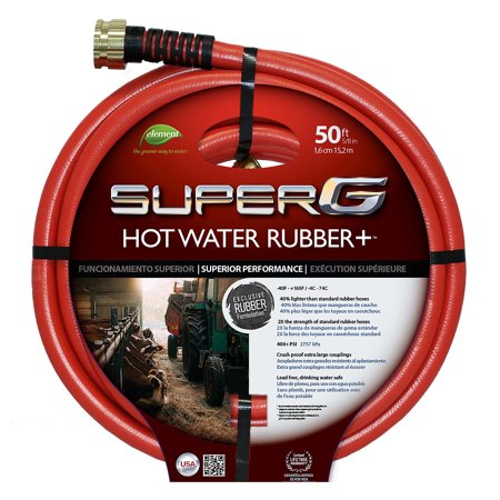 CELSGHW58050, 5/8'' x 50' Rubber Hose - Hot Water