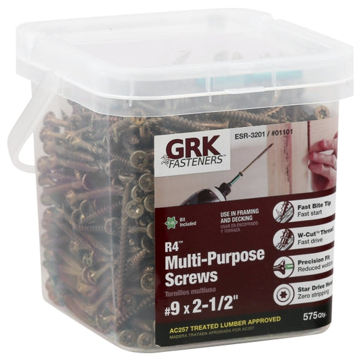 01101  GRK SCREW M/P FRAME/DECK 9X2-1/2IN 575 Pack
