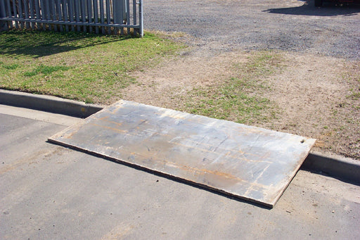 Steel Road Plate 5x10 1" Thick w/ Lifting Holes (1)