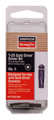 Simpson Strong-Tie BITTX25-RC3 Quik Drive® T25 6-Lobe-Drive Bit (3-Qty)