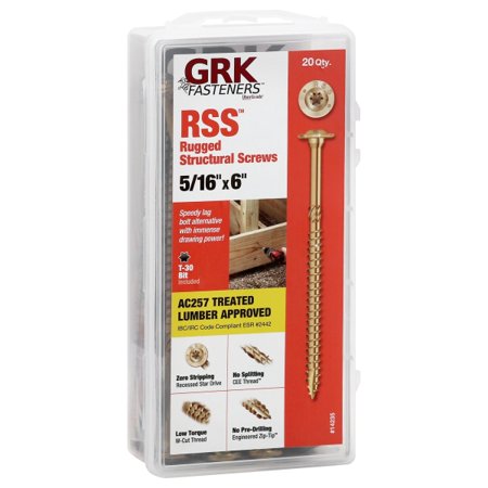 14235  SCREW RSS MINI 5/16X6IN 20 Pack