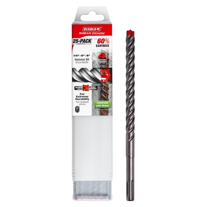 DB SDS-PLUS FCH 4C 1/2X6X8 25PK