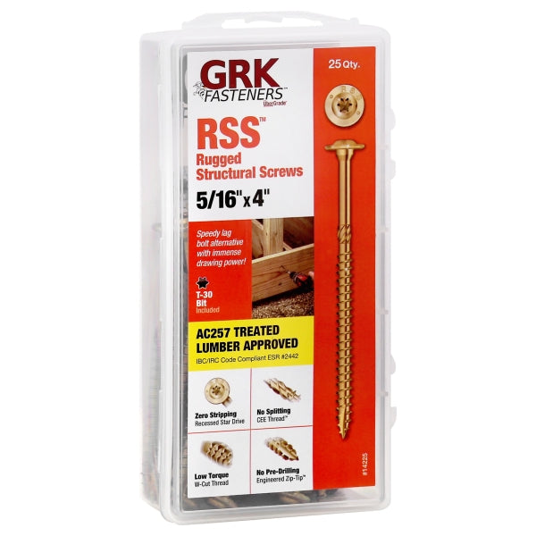 14225  SCREW RSS MINI 5/16X4IN 25 Pack