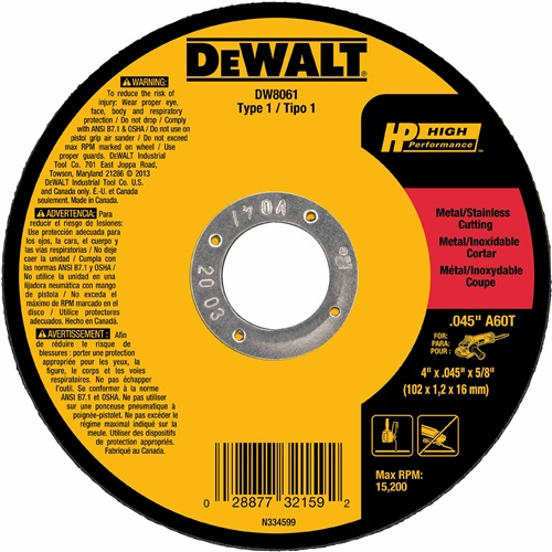 HP Metal Cutting Wheels Type 1