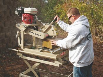 Rent a Brick/Block Saw with Water Tray, 14", Gas (0)
