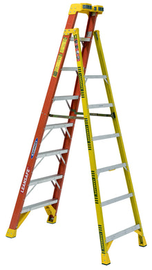 L6208 Leansafe 8' Fiberglass Stepladder Type1A, 300LB
