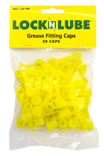50 Grease Fitting Caps (Yellow)