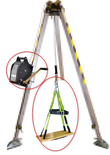 Personnel winch with Bosun Chair (1)