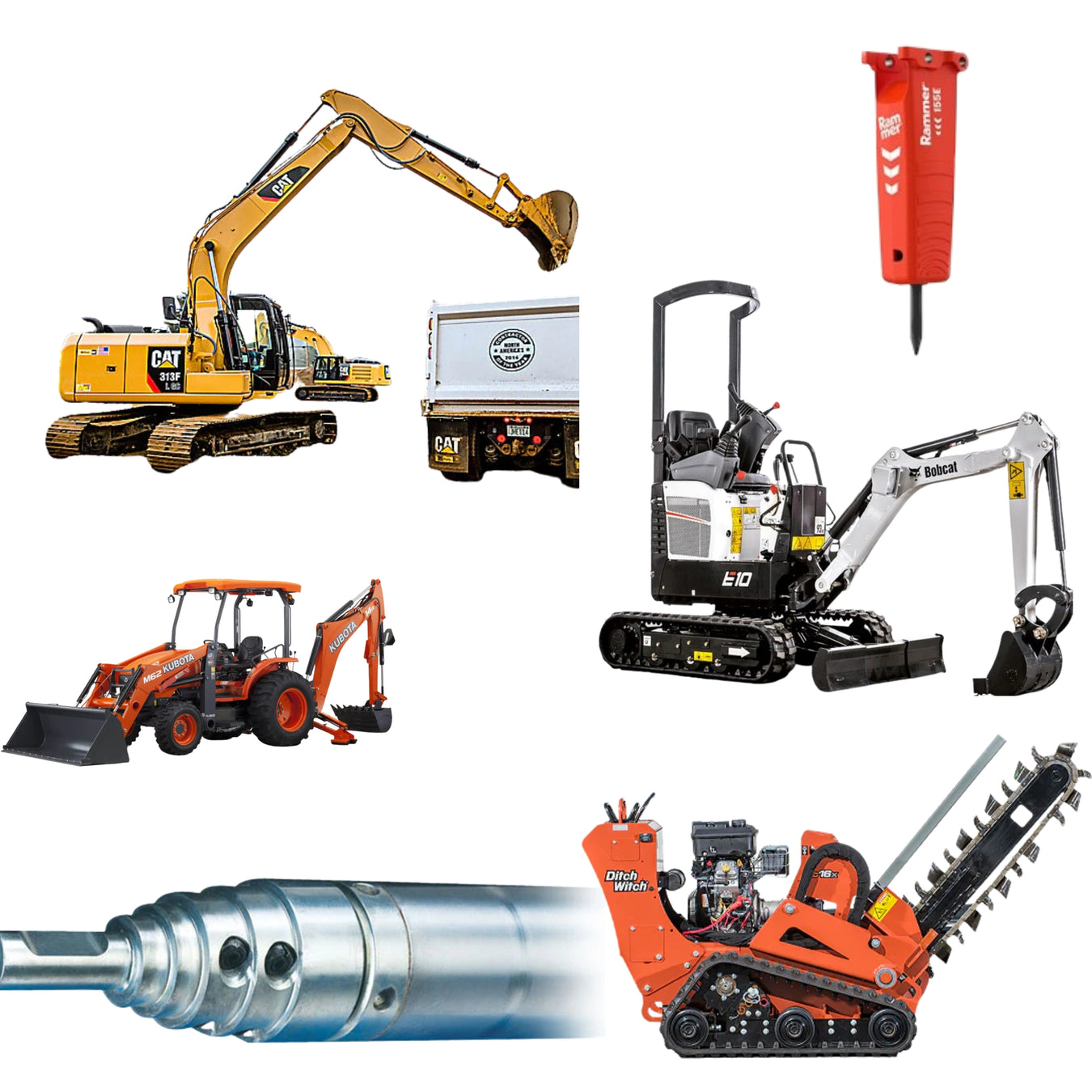 Excavators, Trenchers, Backhoes, Mole Rentals