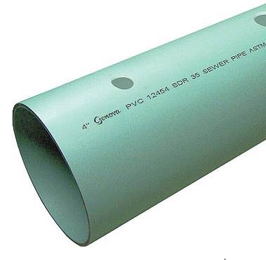 4" x 10' SDR35 Perforated  Sewer Pipe ( Green ) (0)
