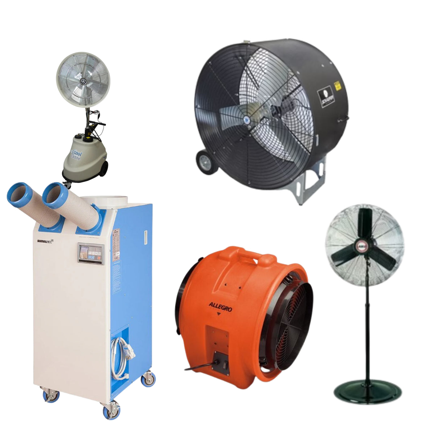 Fans, Blowers, Air Conditioners, Blower Door Rentals