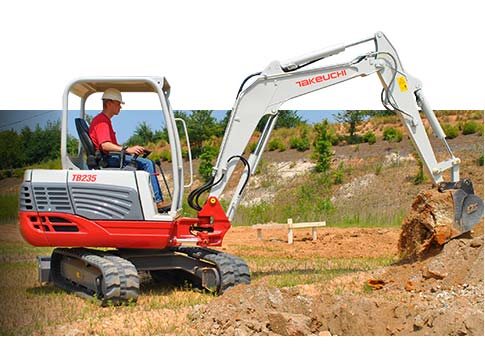 Mini Excavator Digger Rental, 3.5 Ton Takeuchi 11' Depth. (0)