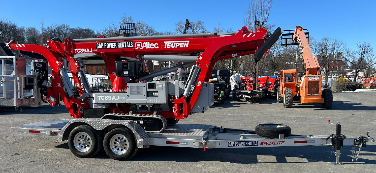Rent Equipment Trailer, Aluminum Low Angle (for Spider Lifts), 9,990lb GVW
