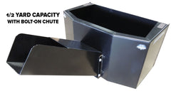 Concrete Bucket, Hydraulic Pour, 1/2 Yard for Stand-on