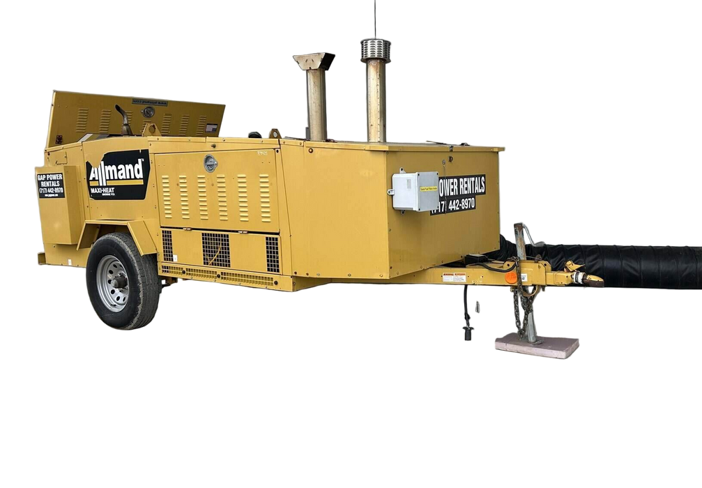 Heater Rental, Heat Exchange, 1,000,000 BTU, Trailer Mounted