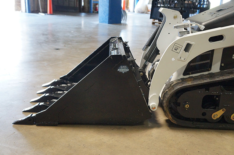 42" Blue Diamond Mini Loader Low Profile Tooth Bucket (1)