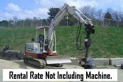 Auger Rental, Mount, Mini Excavator 35 Ton Class