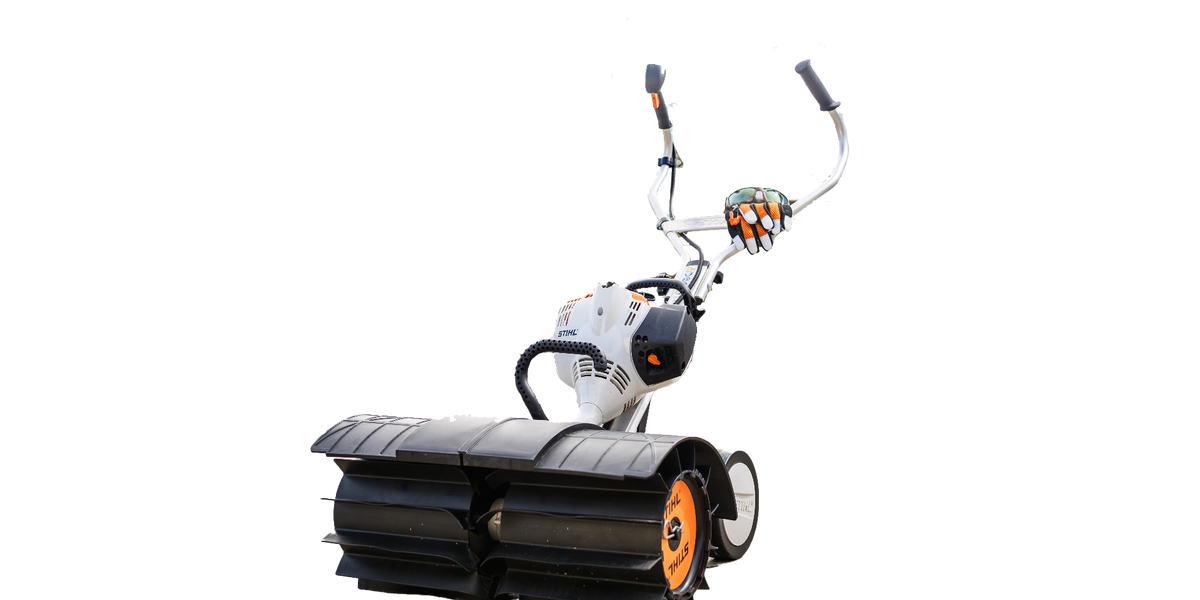Power Broom Sweeper Rental, STIHL MM55 — Gap Power