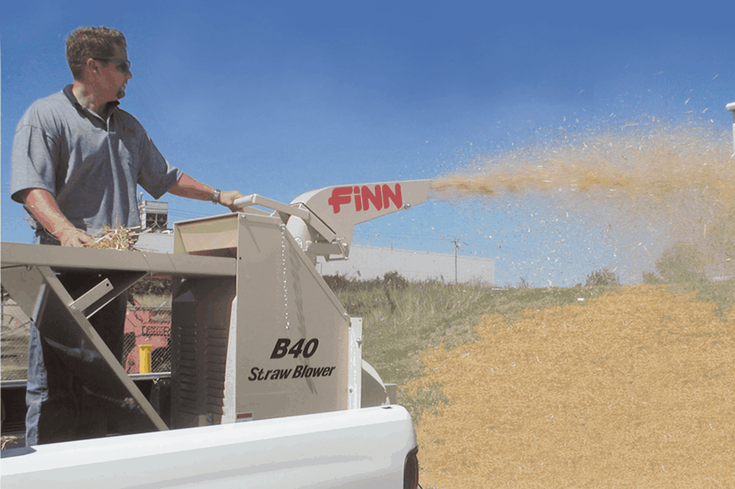 Rent a Straw Blower, Skid Mounted