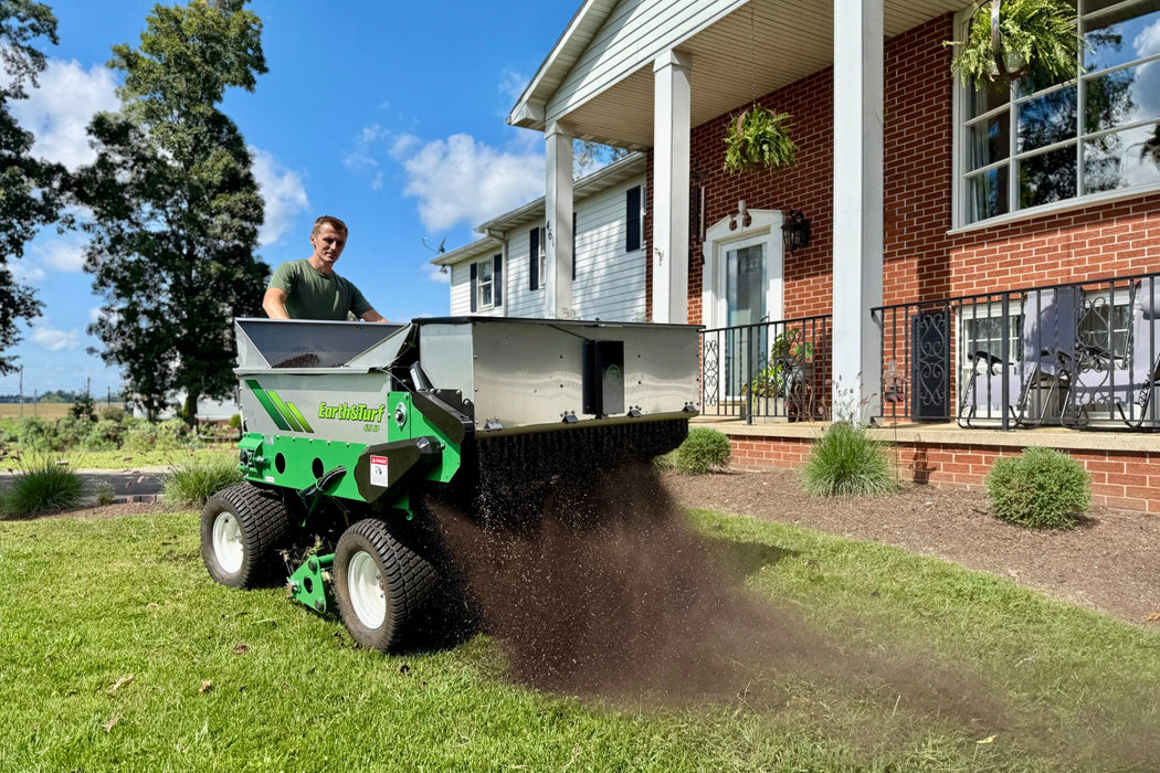 Stand On Top Dresser, Seeder, and Aerator Multispread Rental Gap Power Stand On Top Dresser, Seeder, and Aerator Multispread Rental Gap Power