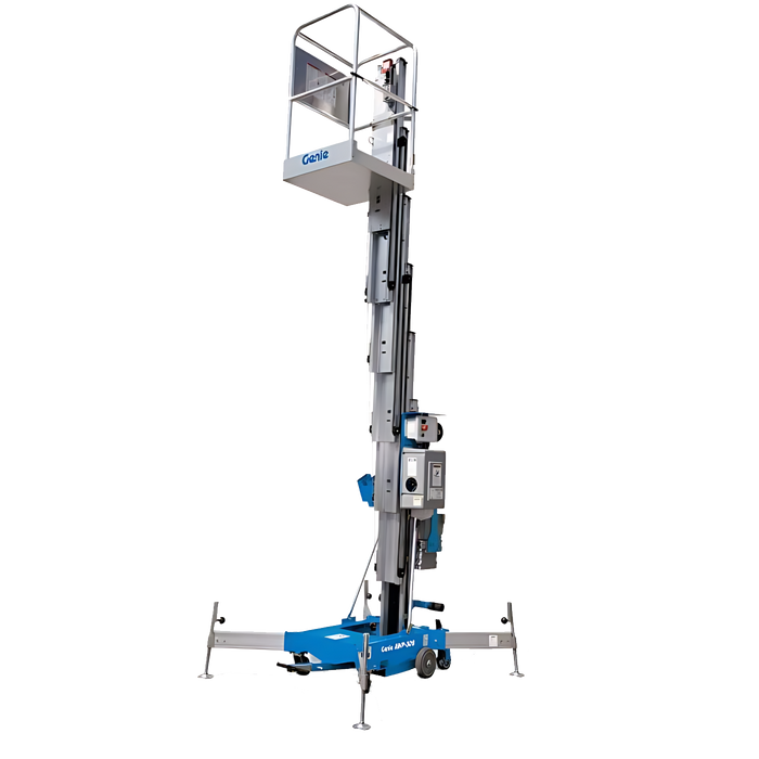 30' Genie Straight Mast 1 man Lift Rental, Push Around