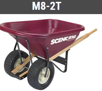 Scenic Road Wheelbarrow 8 Cu Ft - Poly - 2 TurfTires (0)