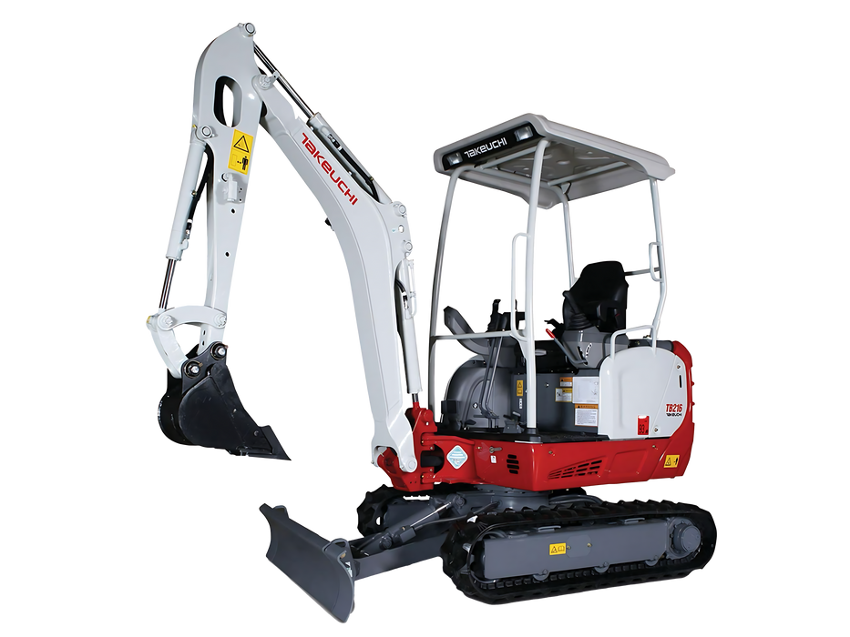 Rent a Mini Excavator Digger, 2.0 Ton Class, Takeuchi
