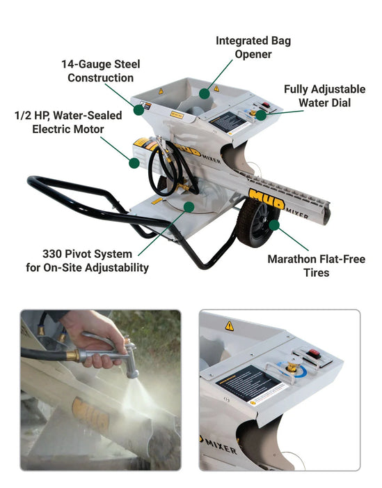 Rent a Continuous Concrete MudMixer, Electric