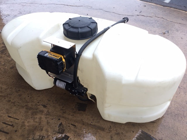 15 Gal Portable Water Tank with 20V DeWalt Battery (1)