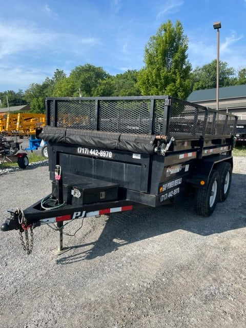 Rent Dump Trailer, 6x12, 6,900 lb capacity, 18" Extra Height Sides (1)