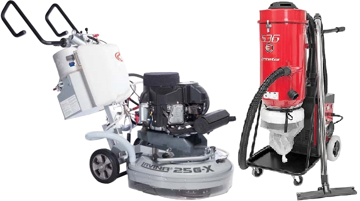 Concrete Grinder/Polisher Package, (Vac/Trailer)