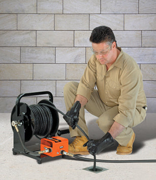 Handy-Reel Sewer Jet attachment with foot valve &150ft hose (0)