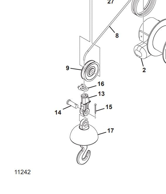 Hydraulic Jib Winch Rental for Skytrak. 3 FT. (2)