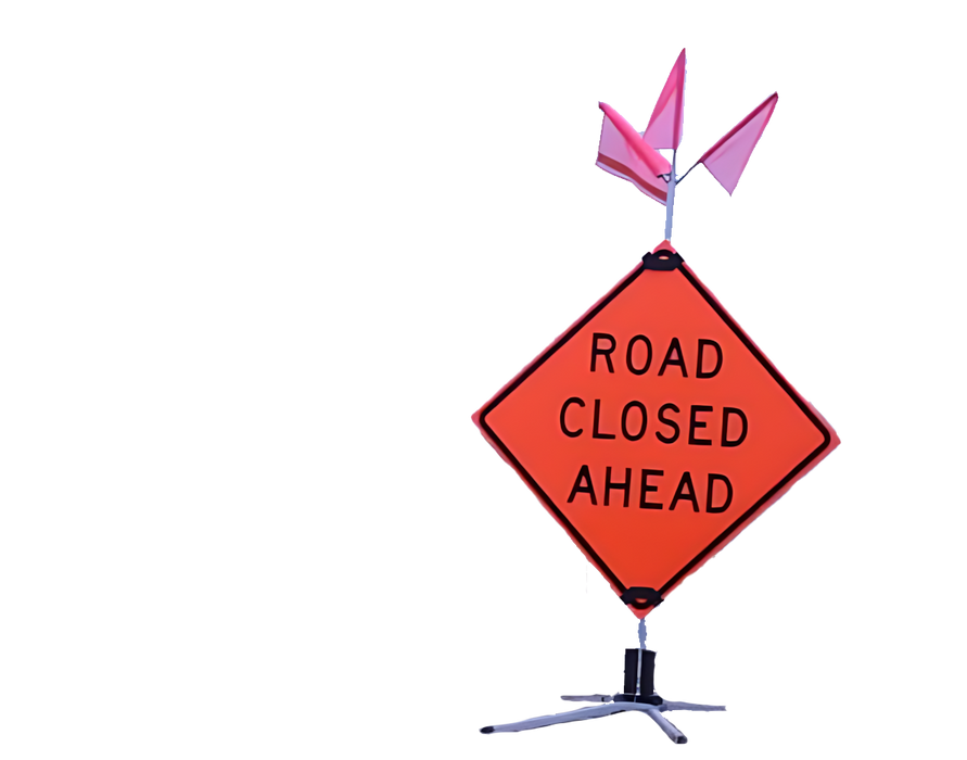 Rent a Road Closed Ahead Sign 48"