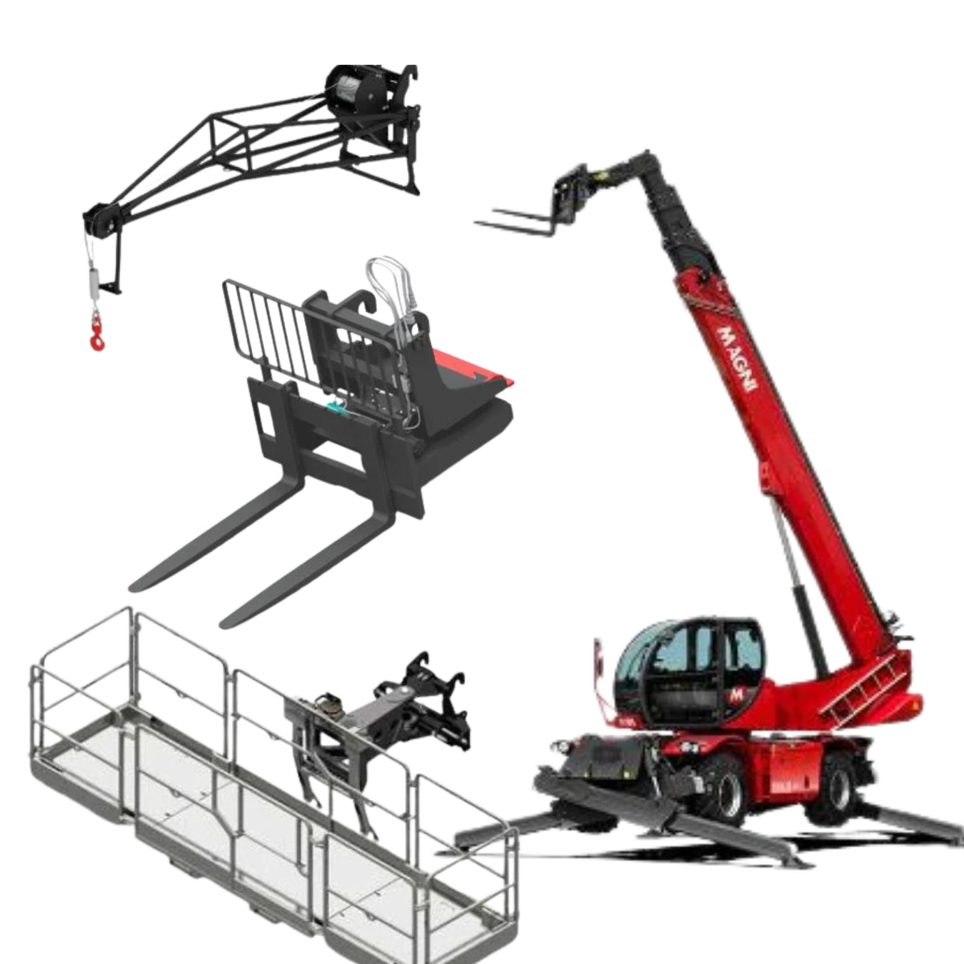 Rotating Telehandler, Attachment Rentals