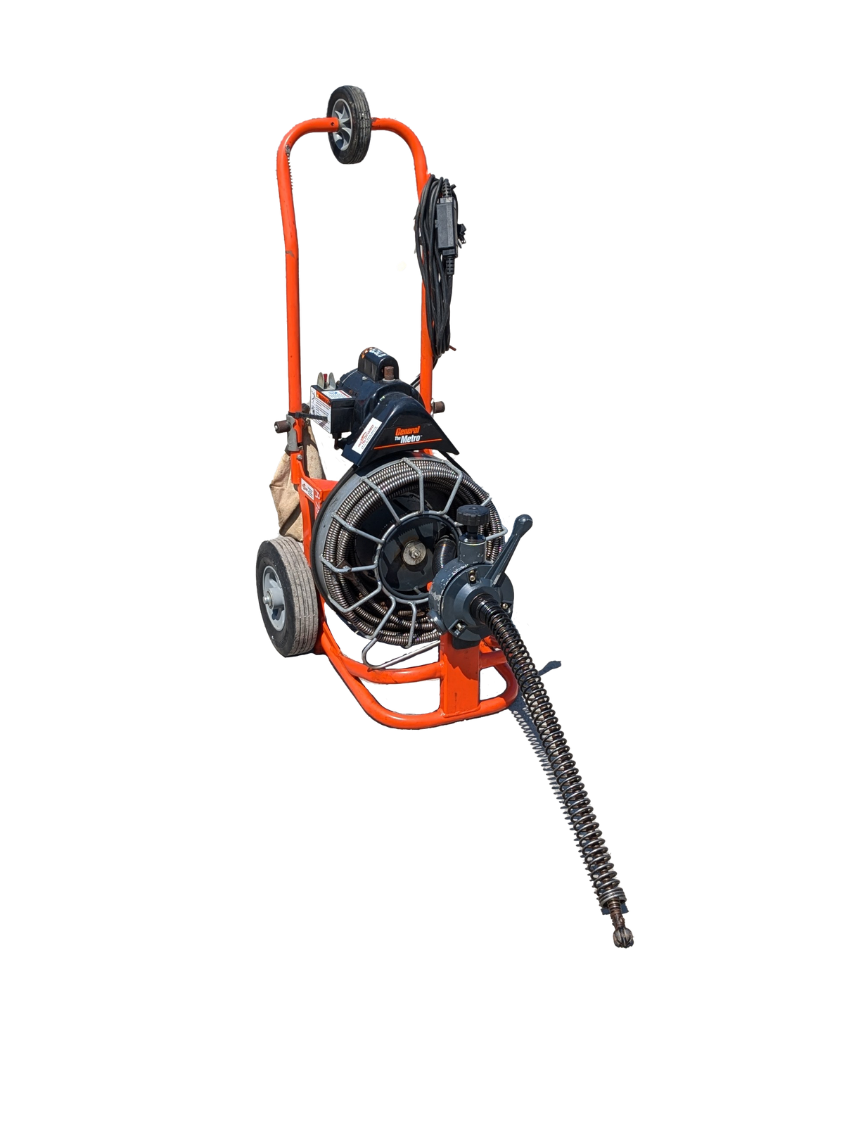 Spring Snake Machine Rent a Sewer Snake, Electric, On Wheels, 1/2