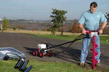 Rent a Post Hole Digger, One Man, 5-8 hp, On Cart (0)