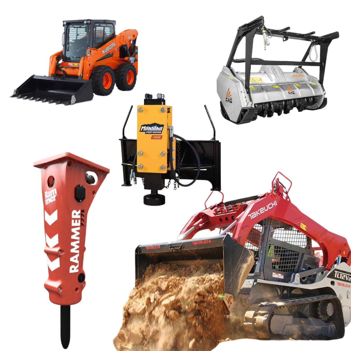 Skidloaders, Attachments, Bobcat Rentals