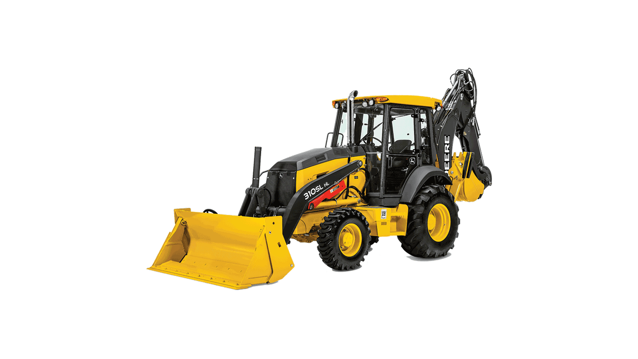 Backhoe Loader Digger Rental, 4X4, Deere 310SL-HL 17' Depth