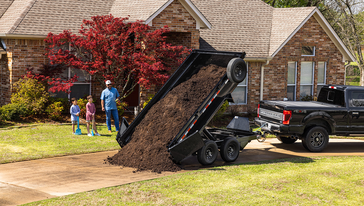 Rent a Dump Trailer, 6x12, 6,900 lb capacity Equipment Trailer