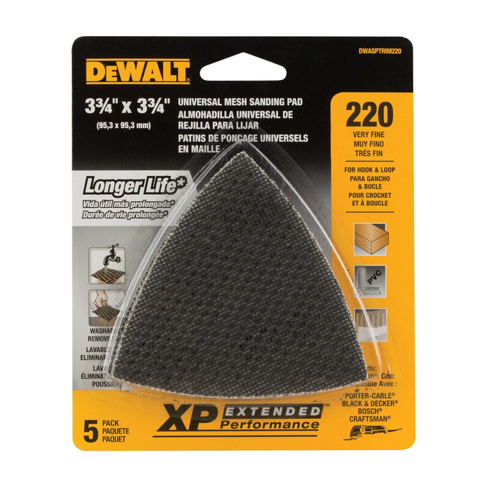 Oscillating Razor Mesh DEWALT 220 Grit Mesh Oscillating Triangle (5 Piece) — Gap Power