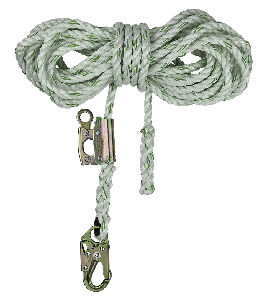 50' Rope Lifeline With Attached Fall Arrester — Gap Power