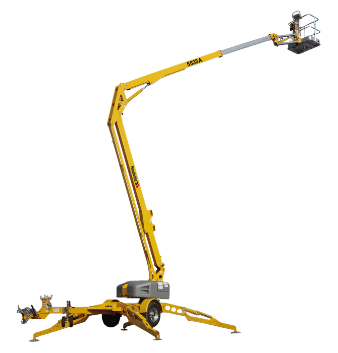 Rent a 55' Towable Pull Behind  Lift, Knuckle Boom
