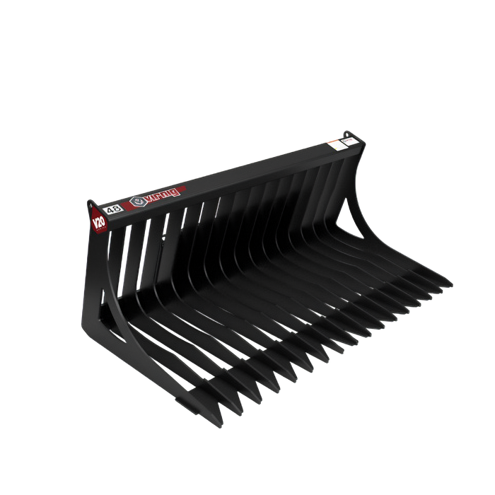 Virnig 48" Rock Bucket Open Rib Bottom Stand On