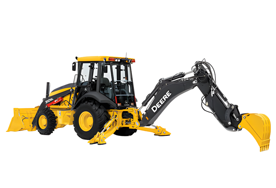 Backhoe Loader Digger Rental, 4X4, Deere 310SL-HL 17' Depth