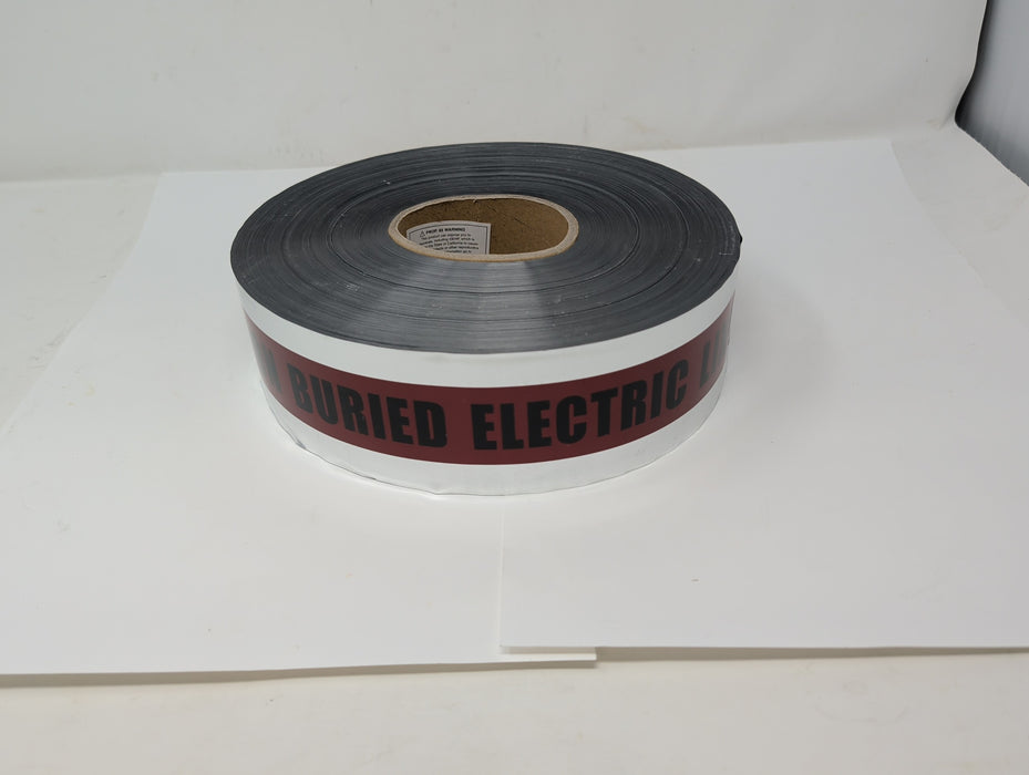 Buried Electric Line Detection Tape, 3" x 1000'